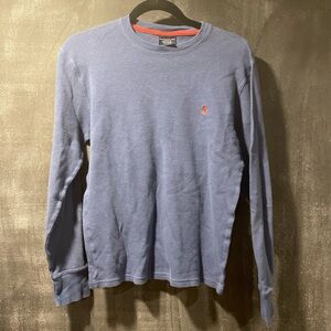 Polo Ralph Lauren Classic Blue Long Sleeve waffle thermal Tee
